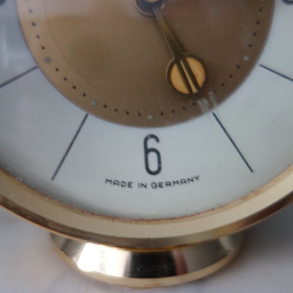 Vintage Ruhla Clock Made in Germany on base with German Figurine - Picture 12 of 16